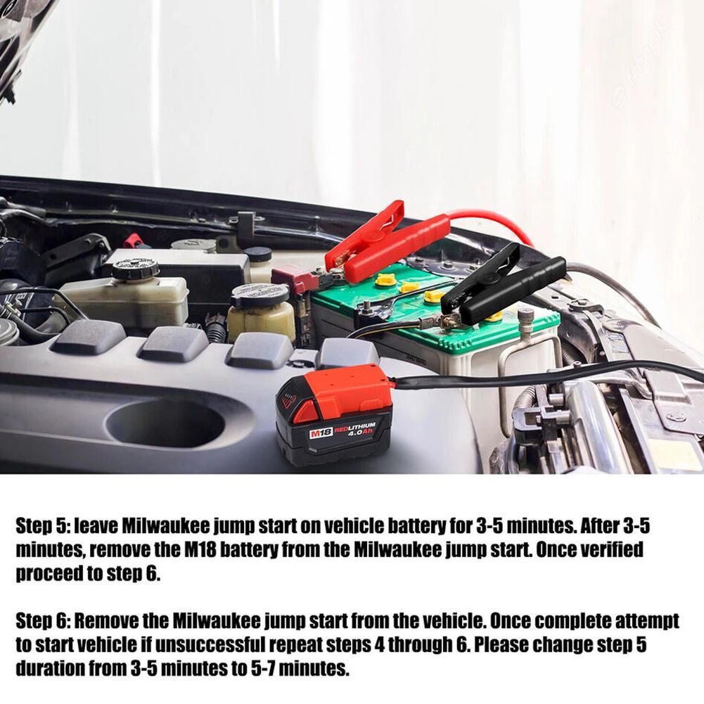 5.9FT для Milwaukee M18 Jumper Starter Jump Kit 8AWG Cable Power Tool Line Car Battery Ignitor Car Emergency Power K N2T8