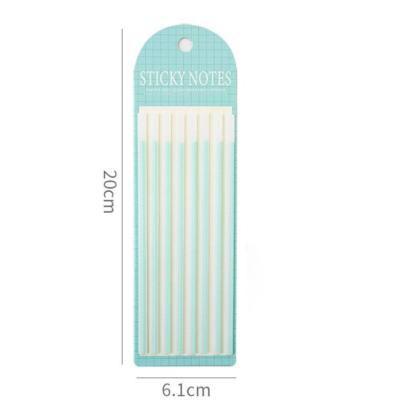 1 шт., цветные липкие полоски макарон, 160 листов, флуоресцентные ПЭТ, прозрачные наклейки для блокнотов, офисные наклейки