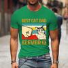 Best Cat Dad Ever Printing Men T Shirts Summer Cat Lover Father Day T-Shirts Paw Fist Bump Fit Graphic Loose Clothes Street Tees