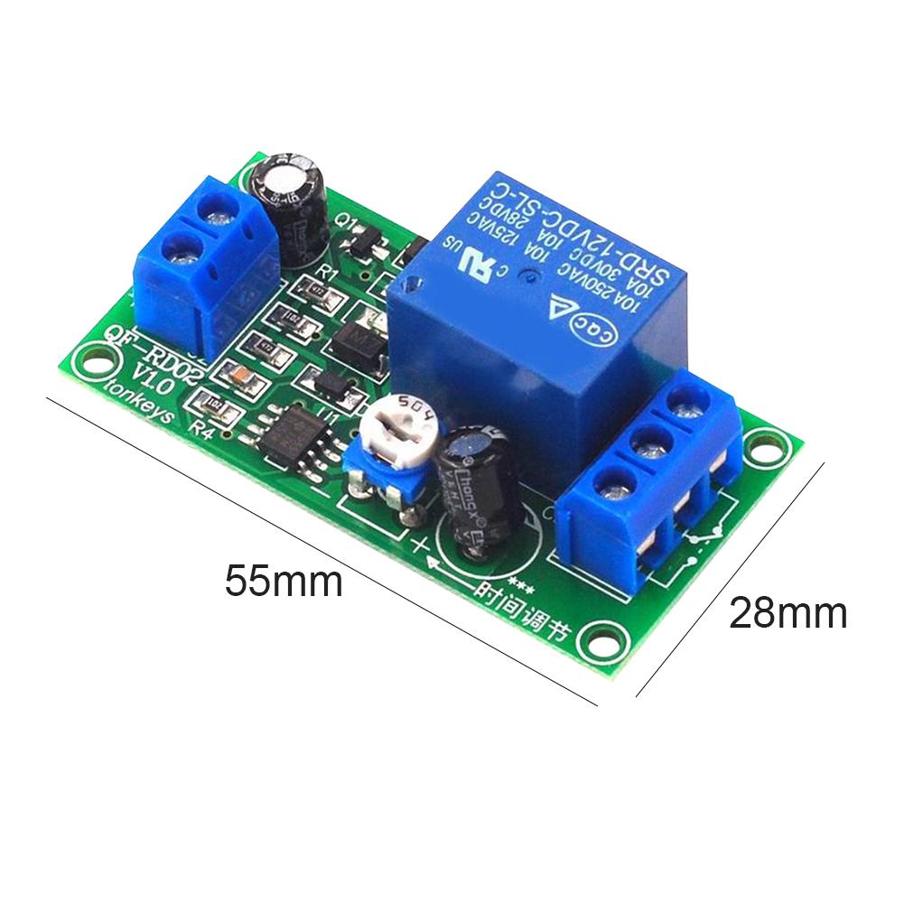 5-1PCS Time Delay Relay Module 12V DC Delay Relay Module  NE555 0-60 Seconds Adjustable Timer Relay Board Electrical Equipment