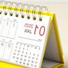 2Pcs Retro Color Cover 2025 Planning Desk Calendar Retro Comprehensive Mini Desk Calendar Colorful Compact
