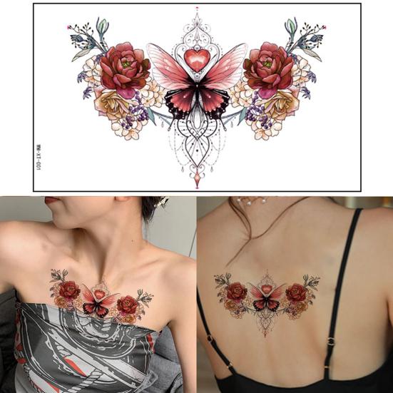 Временная татуировка, цветная, съемная, быстро наносится, прикасается к коже, временный боди-арт, простая в использовании, водонепроницаемая, цветочная татуировка, наклейка для личного использования