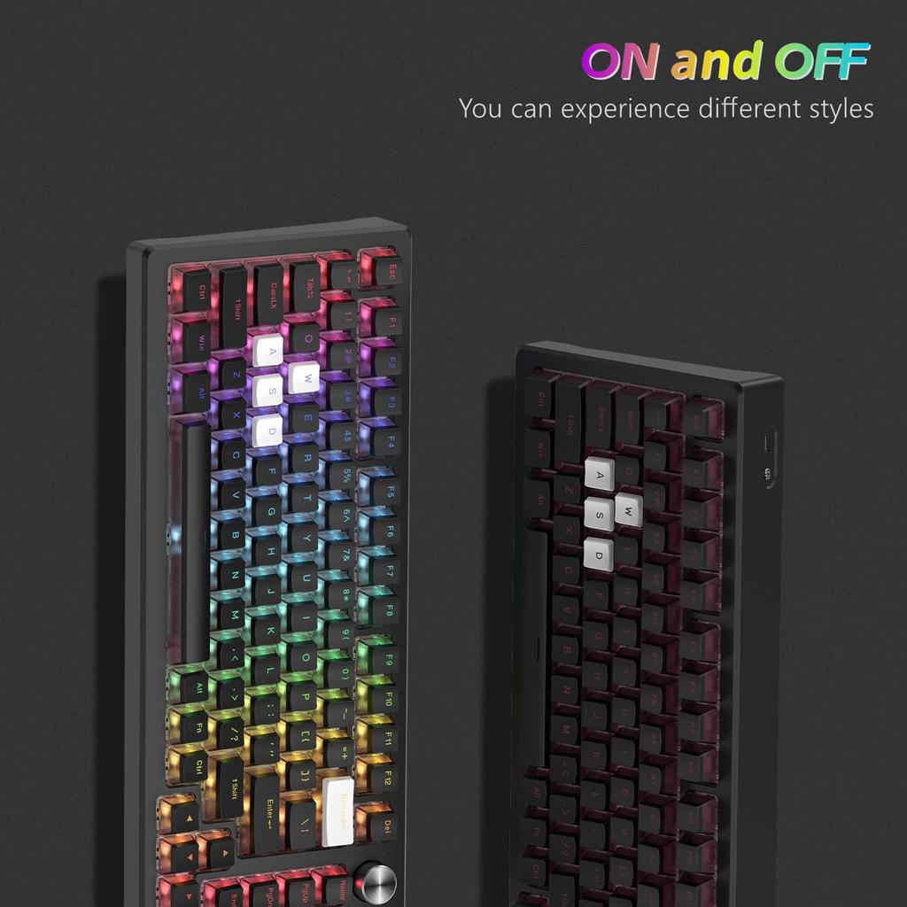 Womier Pudding Keycaps PBT Shine Through 165 Key Caps Custom Keycaps для переключателя Cherry Gateron MX Mechanical Black Phantom - Keycaps, Keycaps, Set,