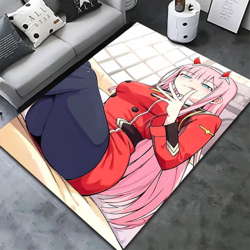 Franxx Zero Two Carpet Rug For Living Room Bedroom Home Sofa Decoration Kids Play Nonslip Floor Mat