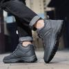 2024 Мужские кроссовки Зимние треккинговые ботинки Водонепроницаемые ПУ Теплые зимние ботинки Мужская рабочая повседневная обувь Нескользящие ботильоны Большие размеры 39-48