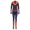 Костюм для косплея Капитана Марвел, из фильма «Мстители», супергерой Кэрол Дэнверс, боди, комбинезон для косплея, костюм на Хэллоуин для женщин