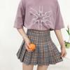 Plus Size Harajuku Short Skirt Korean Plaid Skirt Women Zipper High Waist School Girl Pleated Plaid Skirt Sexy Mini Skirt
