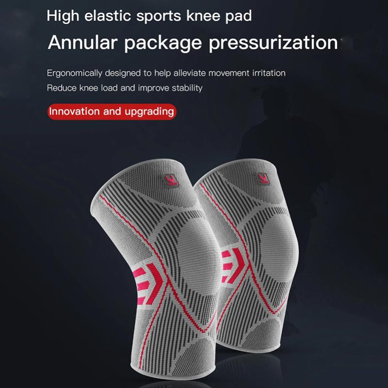 2 шт. Профессиональная поддержка колена Компрессионный рукав для колена Противоскользящие силиконовые наколенники для боли в колене Разрыв мениска