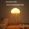 Voice-Controlled Jellyfish Lamp with Floating Tentacles, Full-Color Sensor, Creative Atmosphere & Night Light.