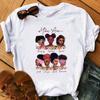 Fashion Casual Girls Letter Graphics Women's T-Shirt Summer Loose Tees 90S Short Sleeve O-Neck Blouses Ladies White Tops Clothes