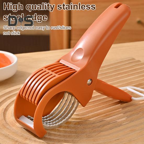 Manual Fruit Slicer Vegetable Chopper Portable Salad Maker with Peeler Multifunctional Kitchen Slicer for Radish Carrot Cucumber