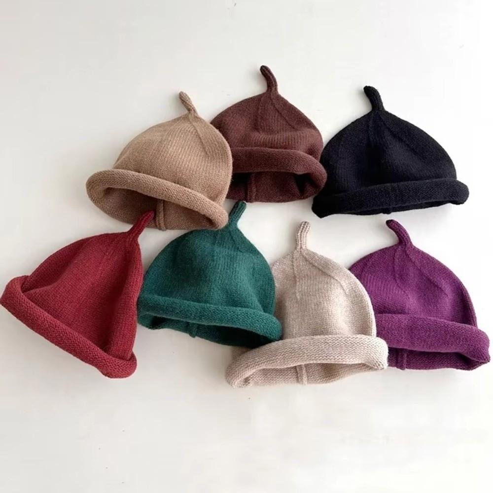 Thick Kids Winter Hats Knitted Children Beanies Cap Fashion Crochet Bonnet