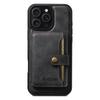 SUTENI M4 For iPhone 16 Pro Max Magnetic Case with Card Holder Cowhide Texture Leather Back Cover