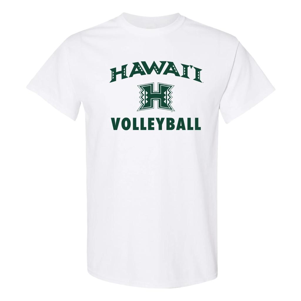 Hawaii Manoa Arch Logo Volleyball T-Shirt - White