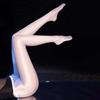 Блестящие колготки с блестящим швом Женские Сексуальные С открытой промежностью Большого размера Глянцевые нейлоновые чулки Клубная одежда для Pole Dance