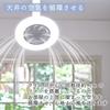 Yamazen EFLC-60VR Ceiling Light with Fan, Light Guide Plate, LED Light, Compact Ceiling Lighting (ColorDimmable), Equivalent to a 60W Incandescent