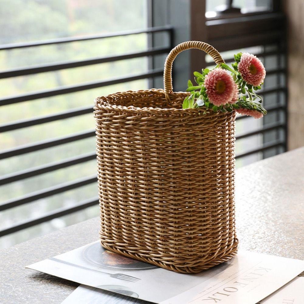 Woven Vegetable Fruit Storage Baskets Hanging Garden Plant Baskets  Kitchen Decoration