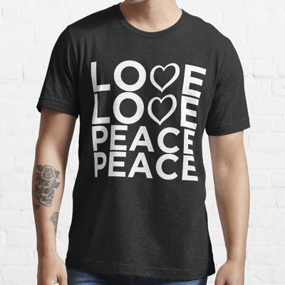 My Favorite People Love Love Peace Peace Black Size S To 5XL USA