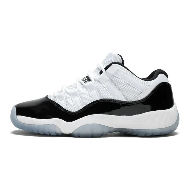 Air Jordan 11 Low BG 'Concord' (Unisex) White / Black / Dark Concord Kids' Basketball Shoes 528896 153