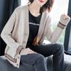 Women's Knitted Cardigan Long Sleeve Loose V-Neck Button Sweater Commute Casual Solid Color Thin Coat Spring Autumn