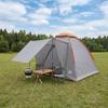 Camping Tent Gray and Orange 2 Person Polyester and Steel