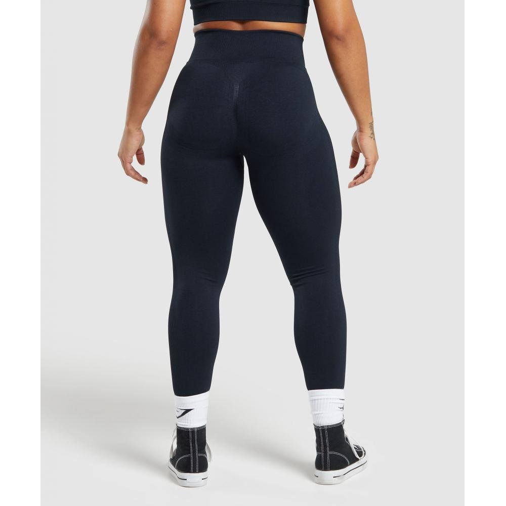 Gymshark Бесшовные леггинсы Lift Contour Midnight Blue Black Marl B6a9c Ucvj