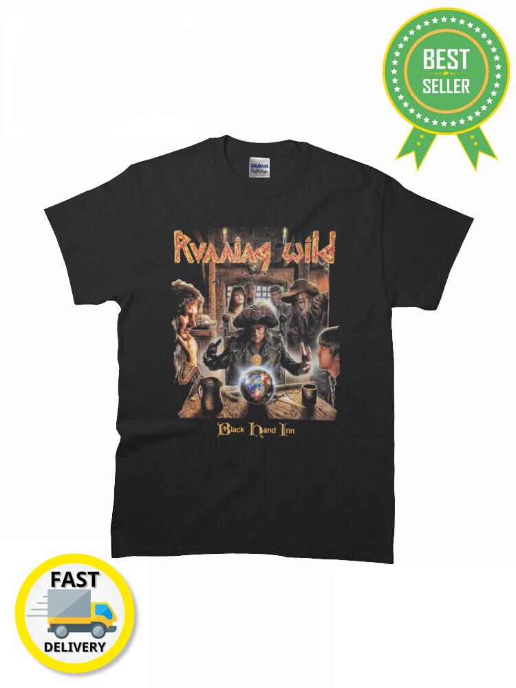 Новая Черная Гостиница от Running Wild Классическая Футболка МУЖСКАЯ ЖЕНСКАЯ Размеры от S до 5XL