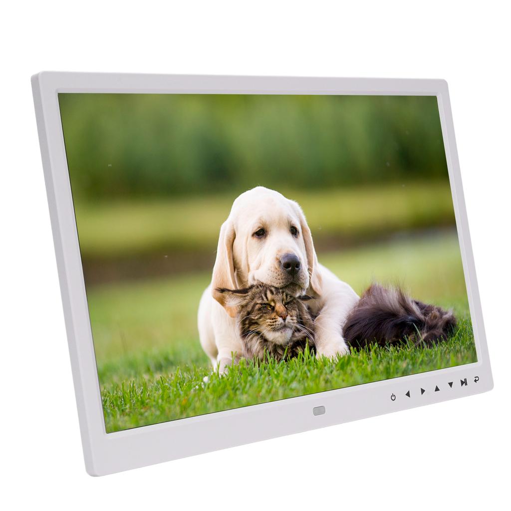 Digital Picture Frame 15 Inch 1080P HD Multifunctional Wireless Electronic Photo Frame with Remote Control for Home