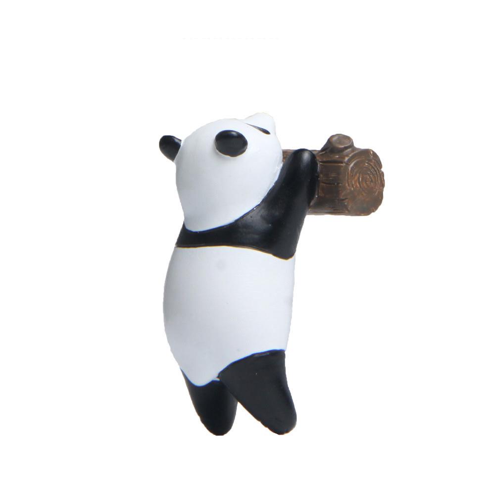 Панда, лежащая на ветке дерева, креативная магнитная пряжка, магнит на холодильник, присоска, магнитная наклейка, украшение для дома, Po Wall