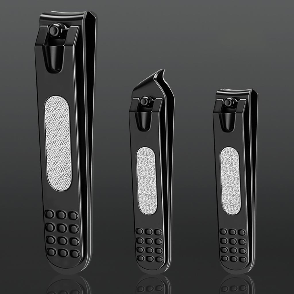 3 шт. кусачки для ногтей из нержавеющей стали черного цвета, многофункциональные кусачки для ногтей для маникюра, профессиональные многоразовые инструменты для обрезки ногтей