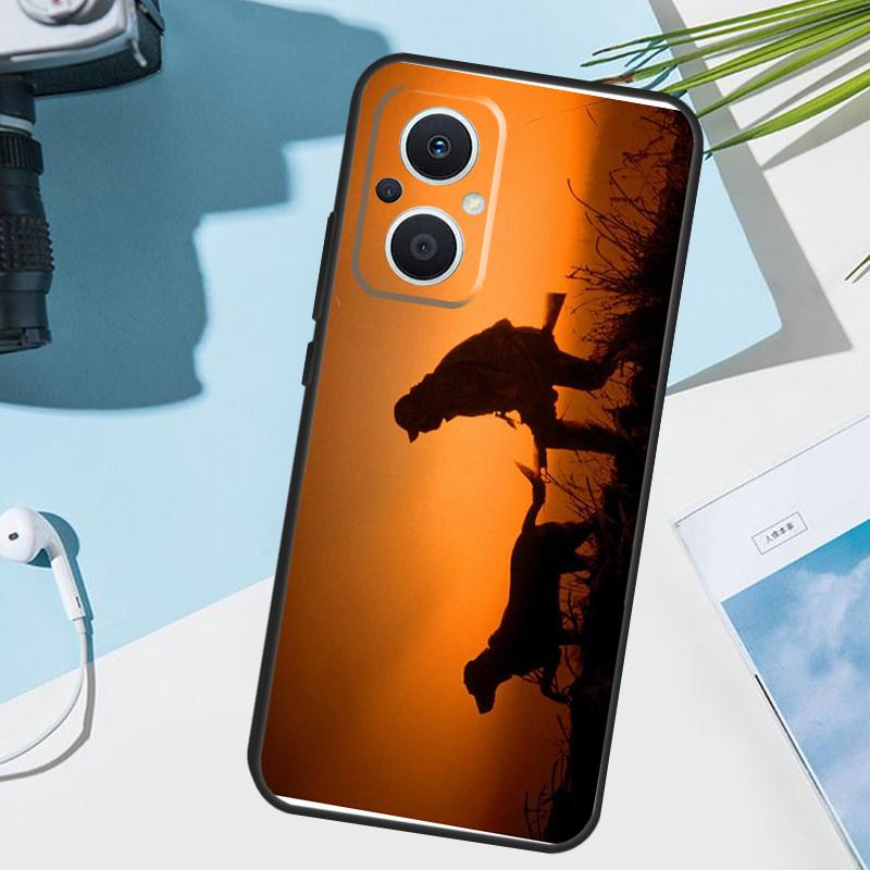 Чехол Hunter Man Fishing Dog для OPPO Reno 12F 11F 13F 14F 8T 7 8 Lite 10 11 12 13 14 Чехол OPPO Find X9 X8 X6 X5 Pro