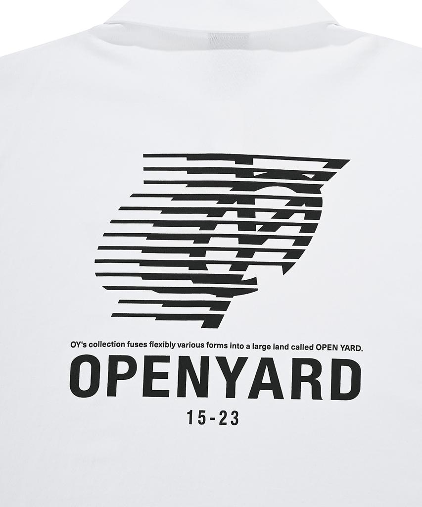 OHY Sporty Logo Collar Long Sleeve - White