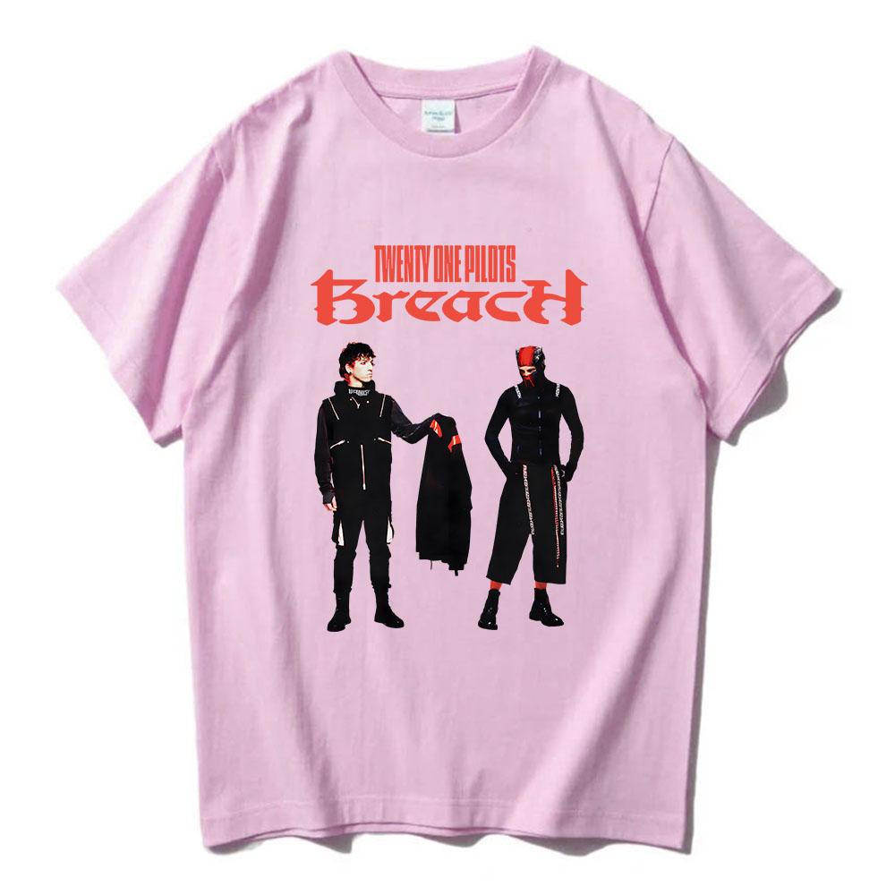 ФУТБОЛКА BREACH Футболки с графикой группы Twenty One Pilots Летние хлопковые хип-хоп унисекс уличная одежда с коротким рукавом мужская футболка с принтом