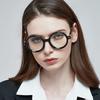Unisex Anti Blue Light Computer Glasses Round Coarse Framed Glasses Women Men Fashion Large Frame Eyewear