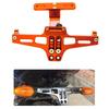 Karun Universal Motorcycle LED Light Rear License Plate Holder Adjustable Fender Eliminator Bracket for Yamaha for Kawasaki Ducati (Orange)