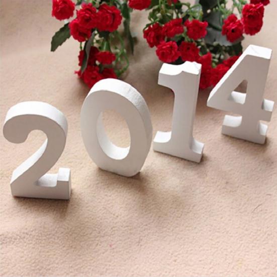 0-9 белые деревянные цифры украшения для свадебной вечеринки отель домашний декор реквизит для фотографий