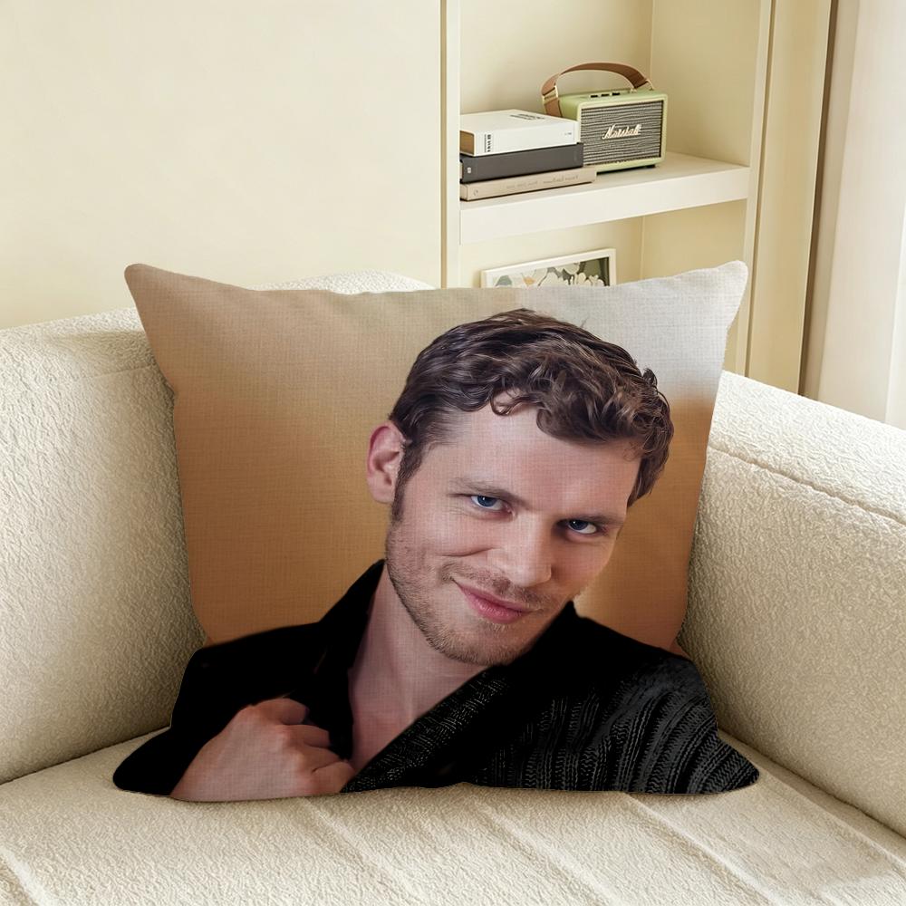 K-Klaus Mikaelson Cushion Cover Natural Linen Pillowcase Set, All-In-One Decor For Sofa, Bedroom & Chair