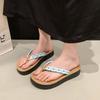 Design Sense Niche Thick-soled Sandals Slippers Wear Flip-flops Spring 2025 Korean Version of the New Sandals Women's Shoes