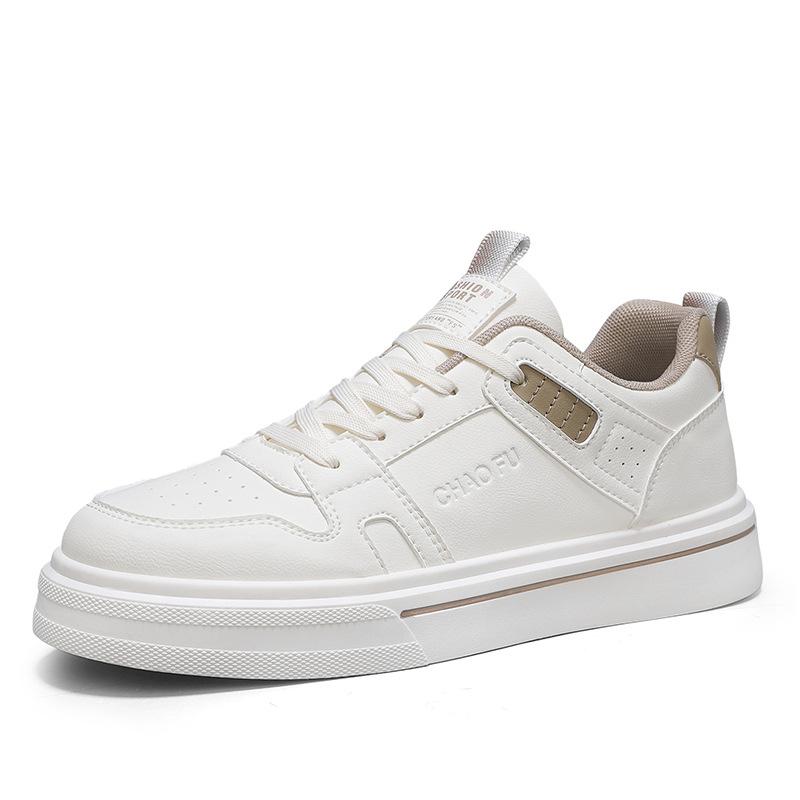 Retro trend low-top little white shoes men's casual skateboard sports shoes men's spring and autumn flat-bottomed lace-up board shoes men's