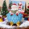 Yousheng Christmas Ornament Santa Claus Shower Design LED Night Light Resin Craft Figure Living Room Desktop Ornament