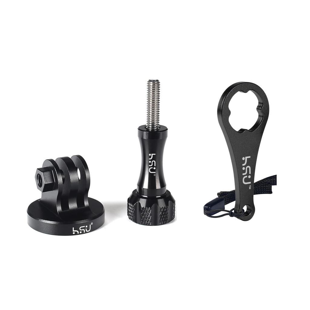 HSU Aluminum Tripod Mount Adapter Set with Thumb Screw Compatible with GoPro Compatible with Cameras with Screw Hole Hero12/11/10/9/8/Max/7/6/5 1/4