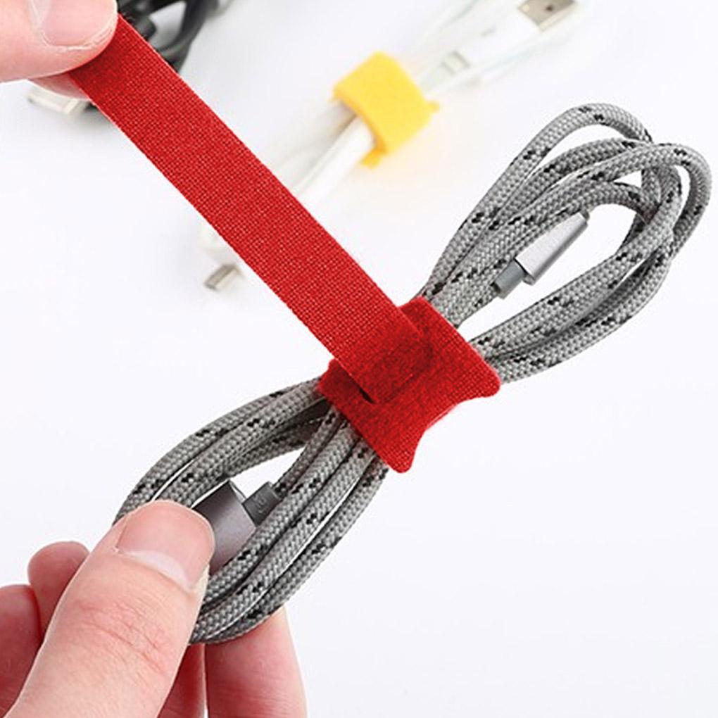 50pcs Reusable Hook and Loop Cable Ties Fastening Straps Multi-Purpose Wire Organizers for Computer TV Data Cable