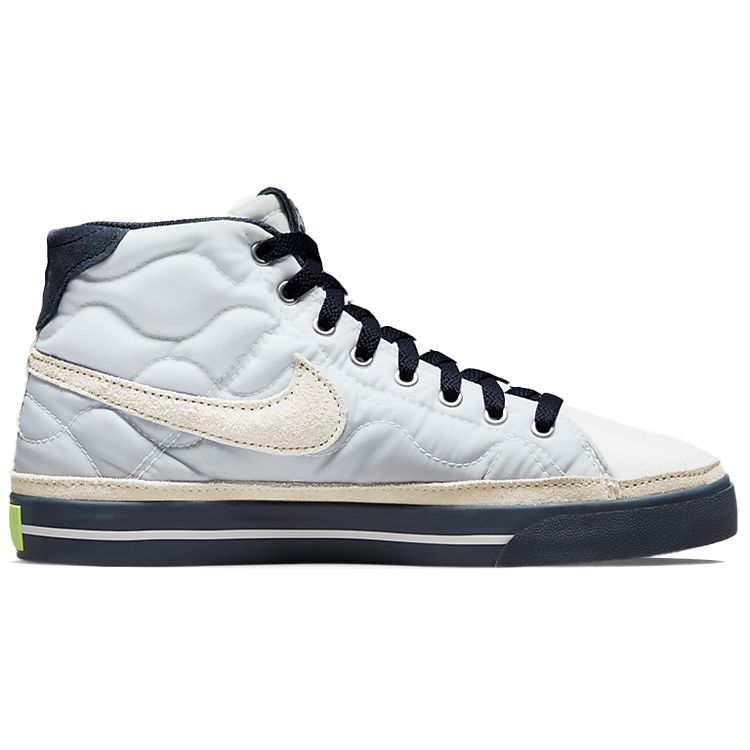 Nike Court Legacy Mid Нескользящие Прочные Высокие Кеды для Скейтбординга Женские Кроссовки Синие Белые DO2340-914