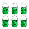 6PCS Set 6cm Size Halloween Pumpkin Jar With Lid Mini Basket Pumpkin Bucket Triangular Eyes Trick Or Treat Buckets Candy Holder