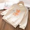 Kids Girls Spring Autumn Long Sleeve O Neck Cartoon Bear Printed T Shirt Tops