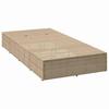 Sun Lounger with Floating Cushion Beige Poly Rattan