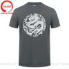 Fitted Tshirt Tops Traditional Red T Shirt Unisex Chinese Dragon Circle Tshirt Clothes Red White Yellow Black Dragon Print Tshirt