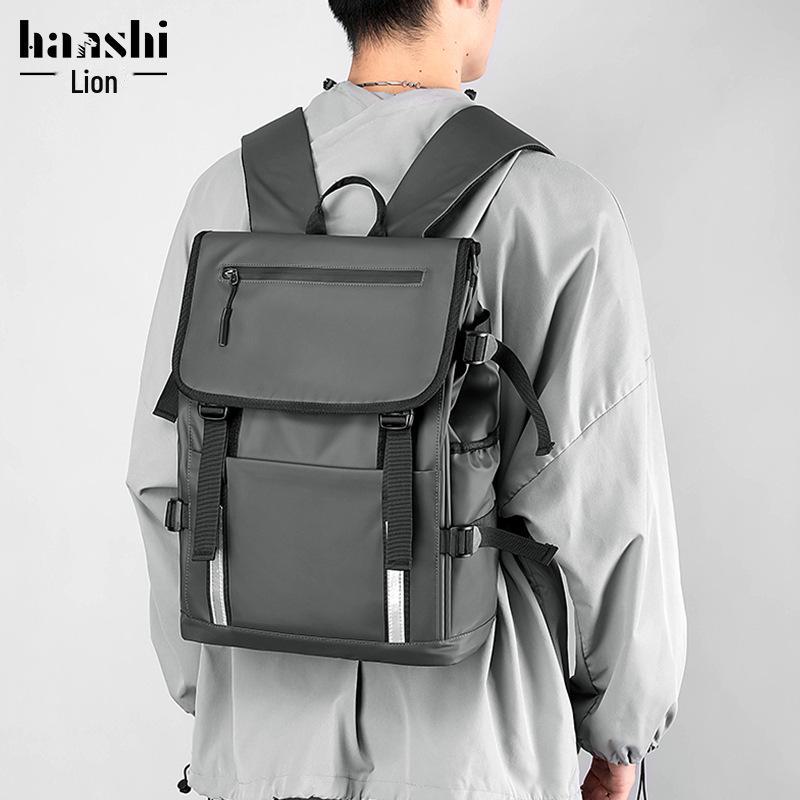High-End Nylon Backpack: Fashionable Waterproof Travel and Business Bag for Men and Women