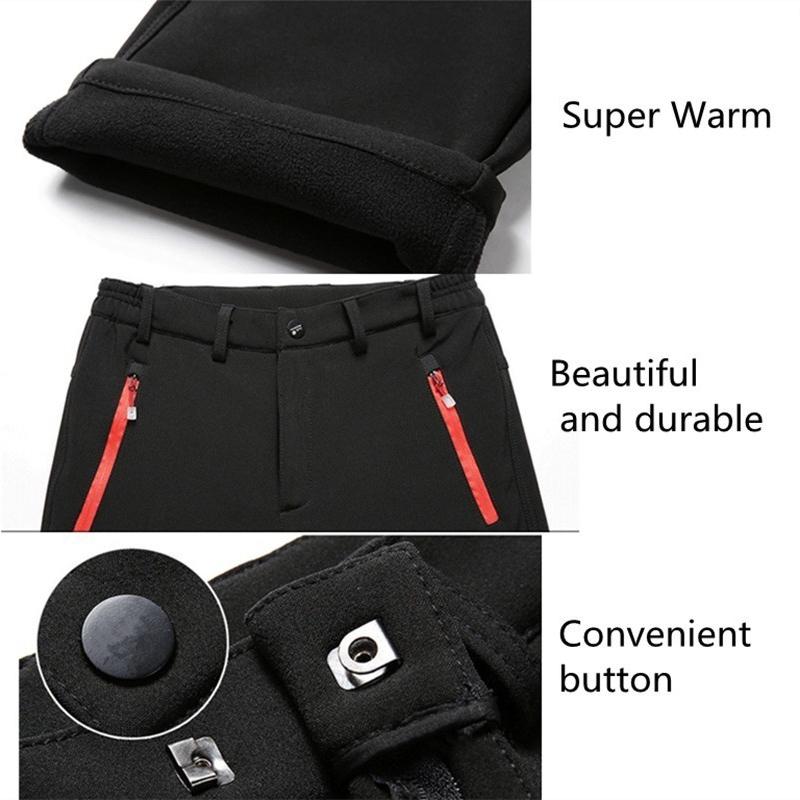 Мужские Флисовые Уличные Теплые Брюки Softshell Зимние Для Альпинизма Пешего Туризма Спортивных Тренировок Брюки
