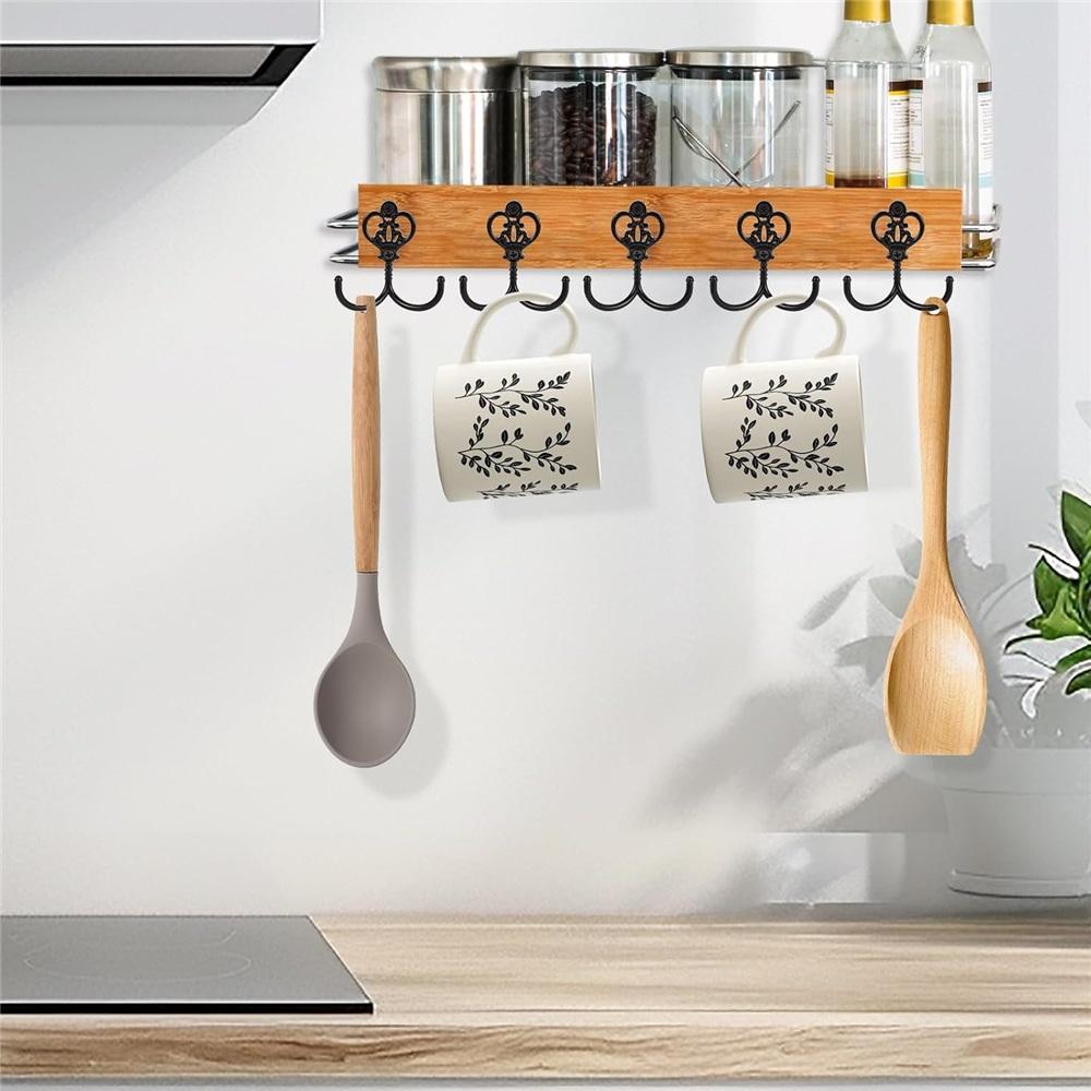 12Pcs Matte Black Crown Double Prong Wall Hooks, Heavy Duty Vintage Zinc Alloy Coat Towel Hooks With 24 Screws For Entryway Bathroom Kitchen Bedroom
